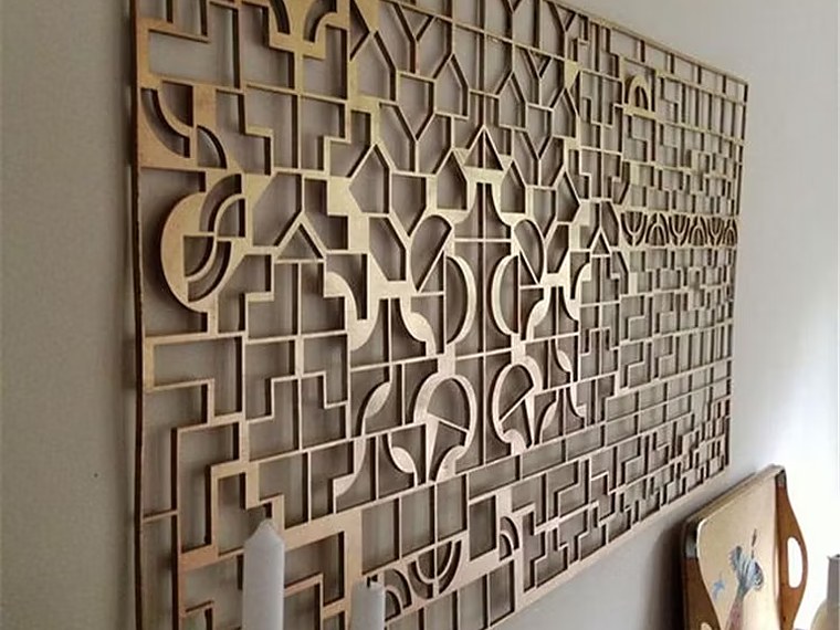 Laser cut wall hanging panels at J.K. Fabricaters