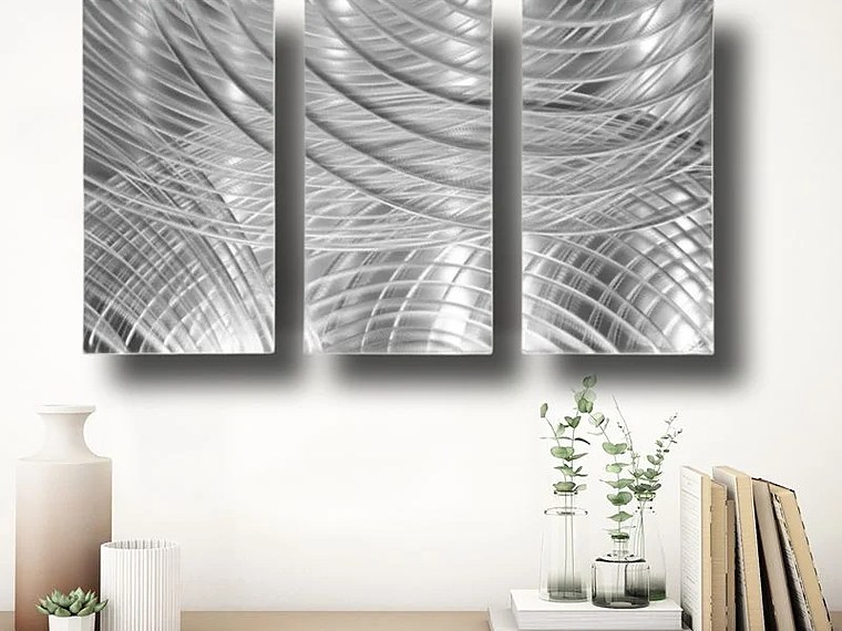 Stainless steel wall art at J.K. Fabricaters