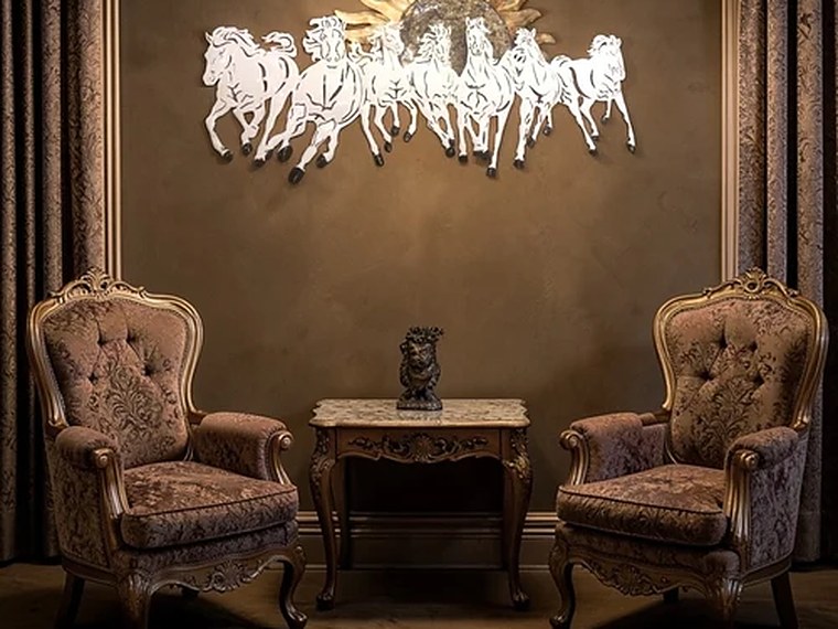 Stainless steel wall art at J.K. Fabricaters